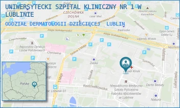 ODDZIAŁ DERMATOLOGII DZIECIĘCEJ - UNIWERSYTECKI SZPITAL KLINICZNY NR 1 W LUBLINIE - STANISŁAWA STASZICA 11,  LUBLIN