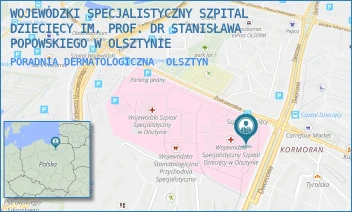 PORADNIA DERMATOLOGICZNA - WOJEWÓDZKI SPECJALISTYCZNY SZPITAL DZIECIĘCY IM. PROF. DR STANISŁAWA POPOWSKIEGO W OLSZTYNIE - ŻOŁNIERSKA 18 A, OLSZTYN